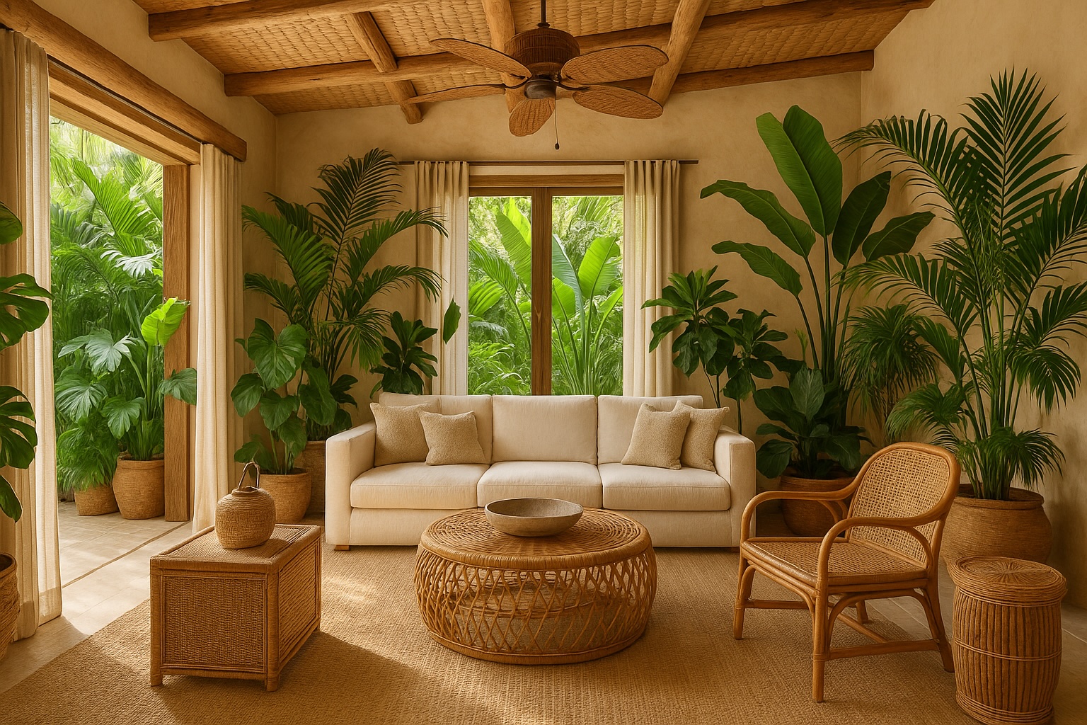 Tropical interior style inspiration